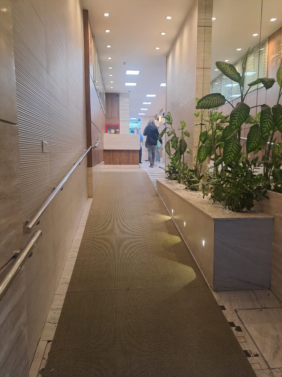 Corredor de entrada e recepção